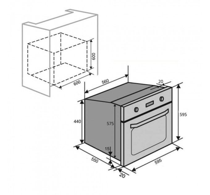 Духова шафа VENTOLUX VERONA 6 MT (BK)