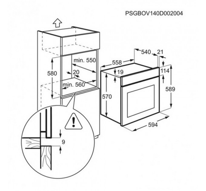 Духова шафа ELECTROLUX OEF 5C50 Z