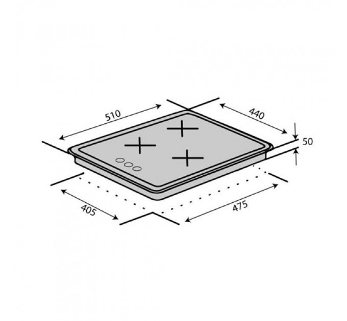 Варильна поверхня VENTOLUX HG430-G3G CEST (WH)