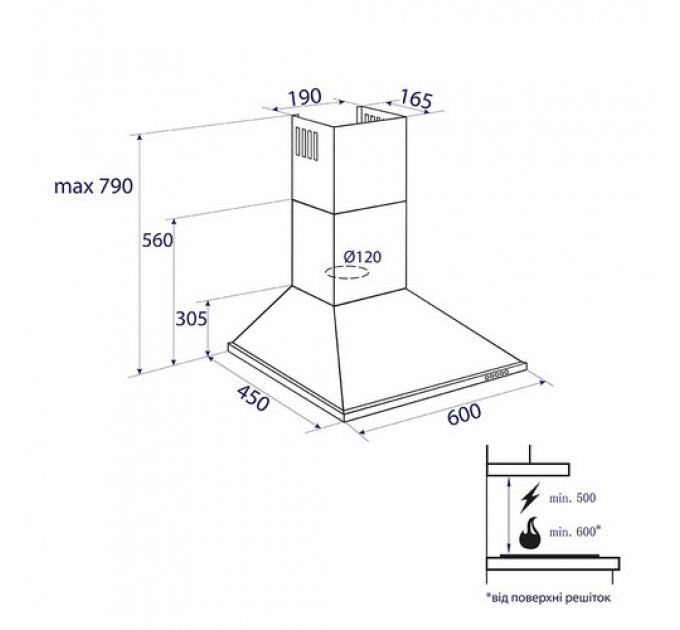 Витяжка MINOLA HK 6210 BL 650