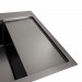 Кухонна мийка PLATINUM 65*50 L PVD чорна Handmade (квадратний сифон 3,0/1,0)
