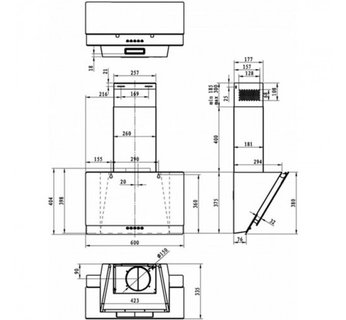 Витяжка GORENJE WHI 629 EB