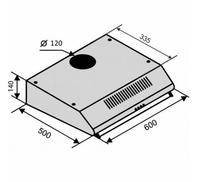 Витяжка VENTOLUХ ROMA 60 WH 2M LUX