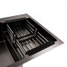 Кухонна мийка PLATINUM 78*50С L PVD Black Handmade (поглиблена полиця)