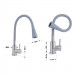 Кухонний змішувач LIDZ Aria 015F31 з гнучким виливом (k35) LDARI015F31GNK31871 Grey / Nickel