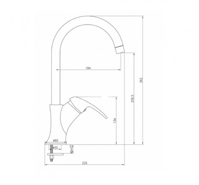 Кухонний змішувач DEANTE BED 7620