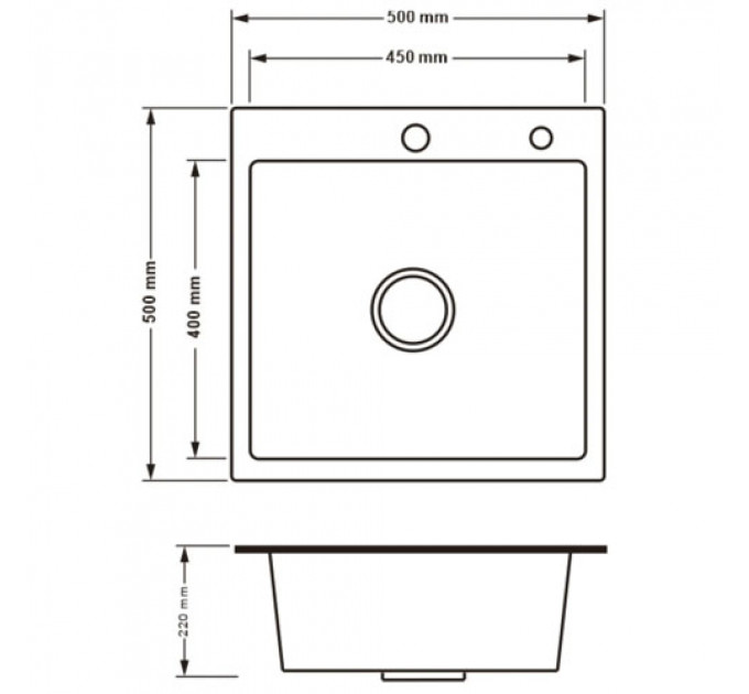 Кухонна мийка LIDZ H5050G PVD Brush Grey 3,0/0,8
