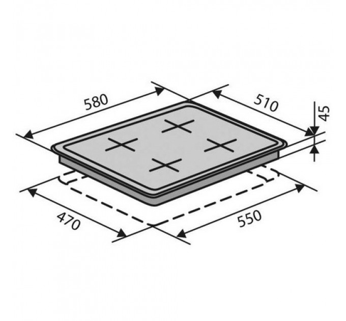 Варильна панель VENTOLUX HG640-B2 S (WH)