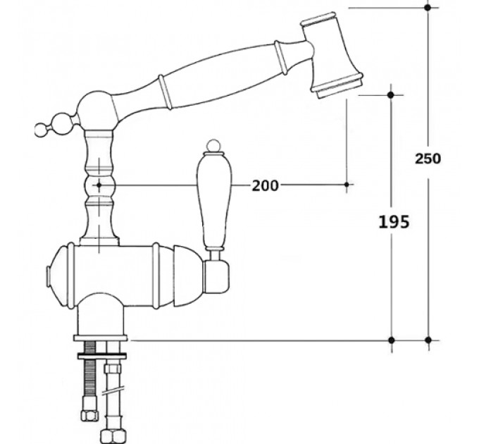 Кухонний змішувач  FKM 67P S/Steel Inox Antique