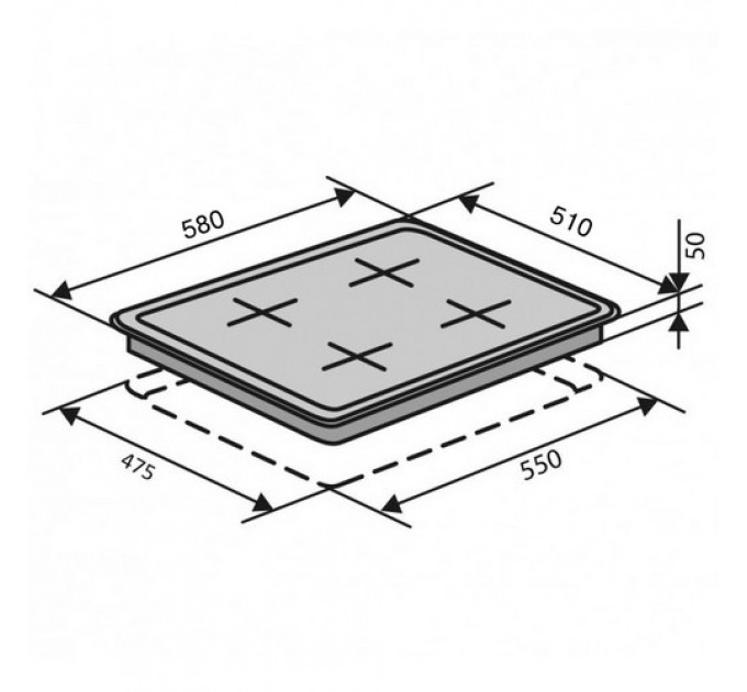 Варильна панель VENTOLUX HG640-B2 CS (IV/RB)