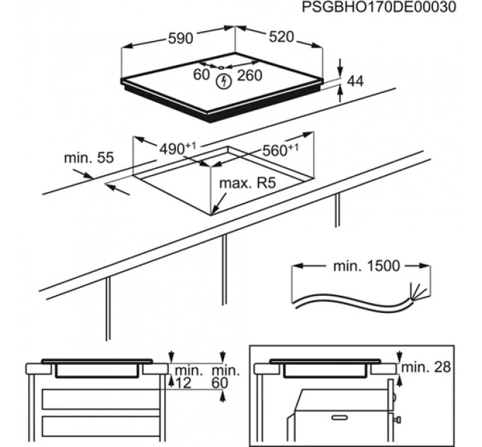 Варильна панель ELECTROLUX IPEL6453KC