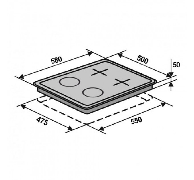 Варильна поверхня VENTOLUX HG622 B9G CS (X)